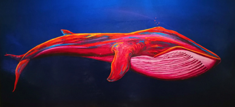 Deep / Esmalte sobre tela, 2018.